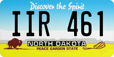 ND license plate IIR461