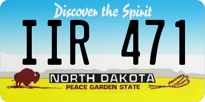 ND license plate IIR471