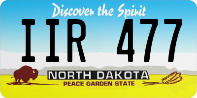 ND license plate IIR477