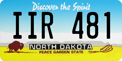 ND license plate IIR481