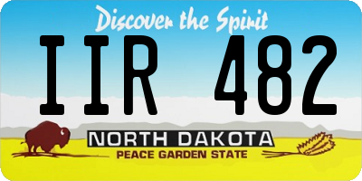 ND license plate IIR482