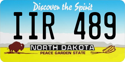 ND license plate IIR489