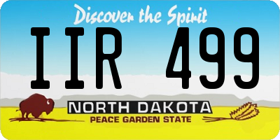 ND license plate IIR499