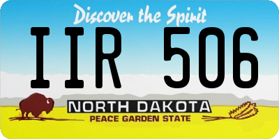 ND license plate IIR506
