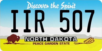 ND license plate IIR507