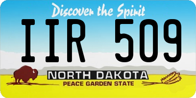 ND license plate IIR509