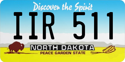 ND license plate IIR511