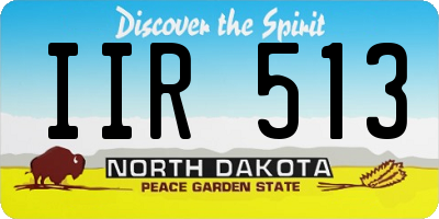 ND license plate IIR513