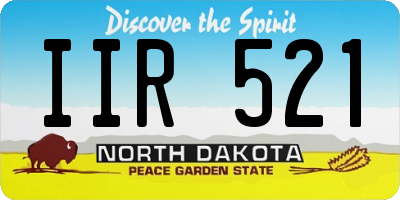 ND license plate IIR521