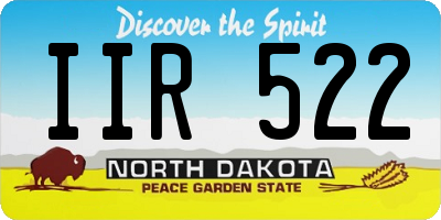 ND license plate IIR522