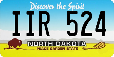 ND license plate IIR524