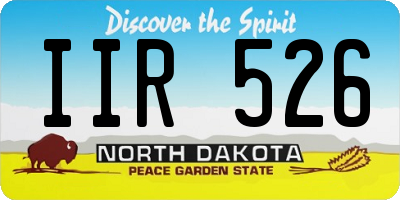 ND license plate IIR526