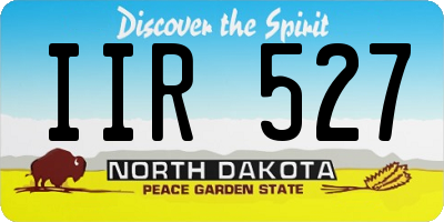 ND license plate IIR527