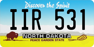 ND license plate IIR531