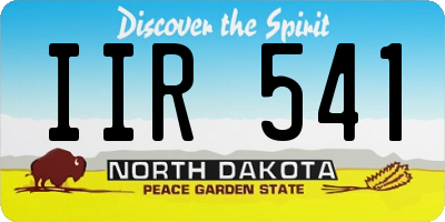 ND license plate IIR541