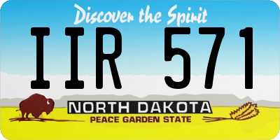ND license plate IIR571
