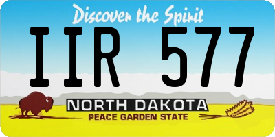 ND license plate IIR577
