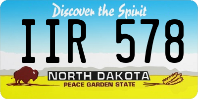 ND license plate IIR578