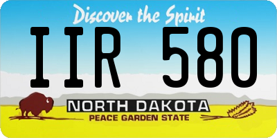 ND license plate IIR580
