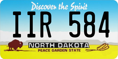 ND license plate IIR584