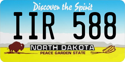 ND license plate IIR588