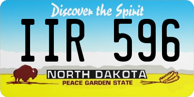 ND license plate IIR596
