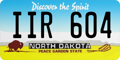 ND license plate IIR604