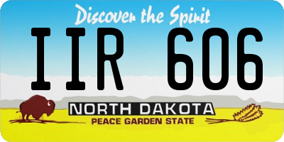 ND license plate IIR606