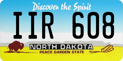 ND license plate IIR608
