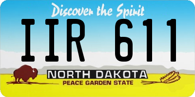 ND license plate IIR611