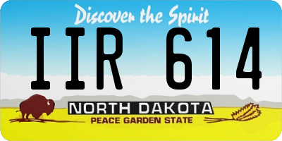 ND license plate IIR614