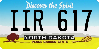 ND license plate IIR617