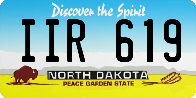 ND license plate IIR619