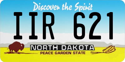 ND license plate IIR621