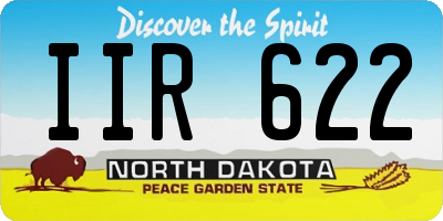 ND license plate IIR622