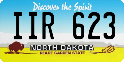 ND license plate IIR623