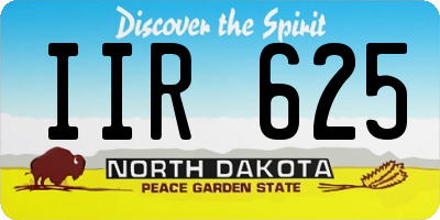 ND license plate IIR625