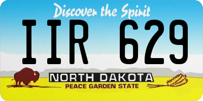 ND license plate IIR629