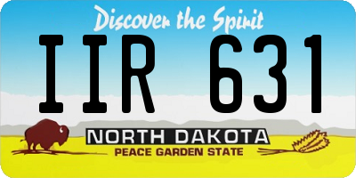 ND license plate IIR631