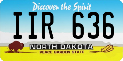 ND license plate IIR636