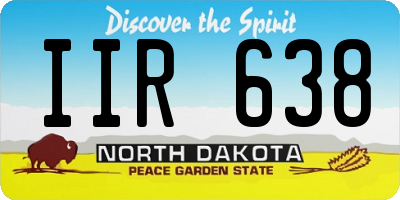 ND license plate IIR638