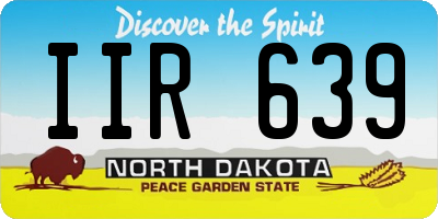 ND license plate IIR639