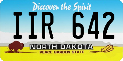 ND license plate IIR642