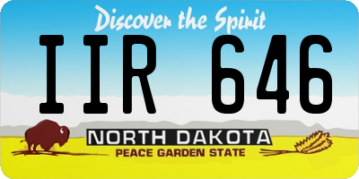ND license plate IIR646