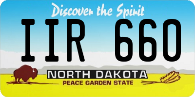 ND license plate IIR660