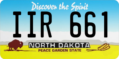 ND license plate IIR661