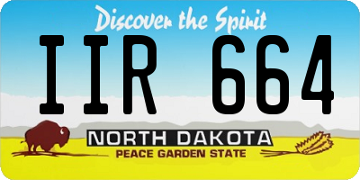 ND license plate IIR664
