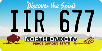ND license plate IIR677