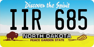 ND license plate IIR685