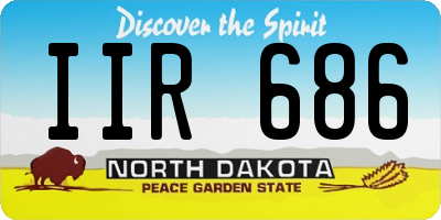 ND license plate IIR686